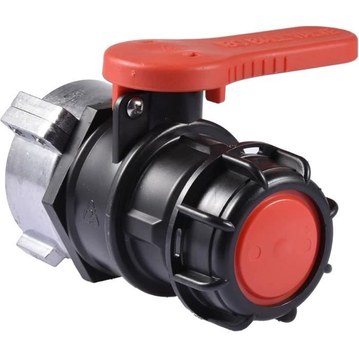 Adaptateur Vanne Papillon Pour Cuve IBC - DN50, Entrée 75 Mm, Sortie 50 Mm - Pour Raccorder Robinet De Vidange Sur Réservoir Eau, Citerne