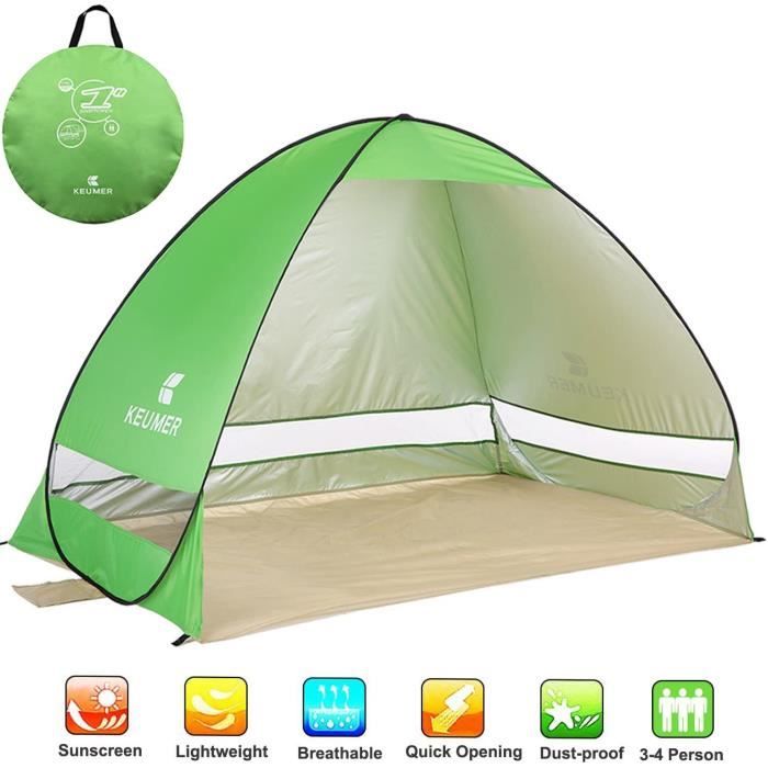 XJYDNCG L Tente de Plage Pop Up Tente avec Fermeture à glissière Porte - Tente Anti UV50 pour 2