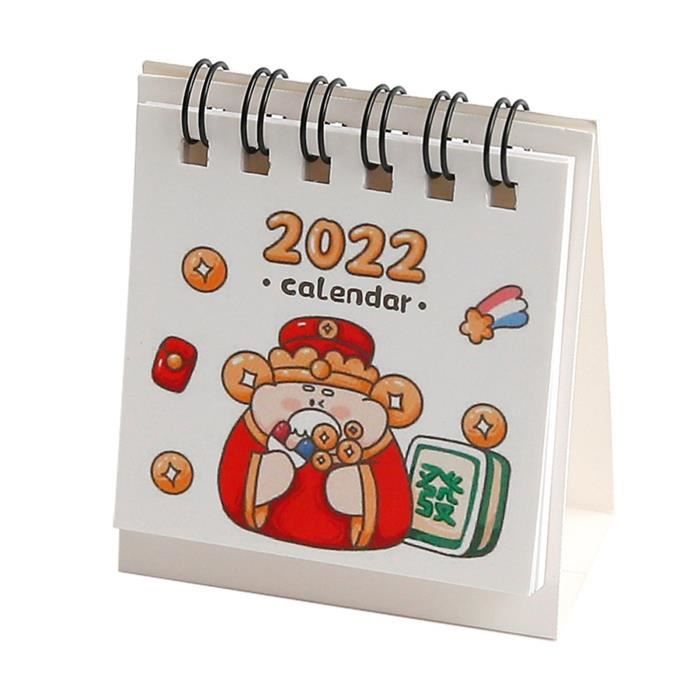 Calendrier de bureau 2022 calendrier de table 2022 de janvier à décembre parfait pour votre bureau 7,5 cm x 10 cm x 0,8 cm 