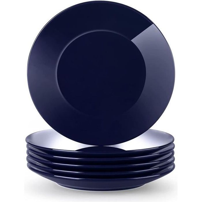 Lot 12 assiettes plates en porcelaine, 26 cm, ‎Multicolor Bleu, Assiette  Couleur Pure - LOVECASA, Série Sweet - Cdiscount Maison
