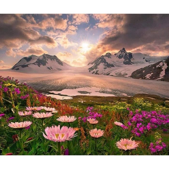 5d Diy Diamant Peinture Kits Pour Adultes Enfants Strass Mosaique Kit Cadeaux D Anniversaire Neige Montagne Lever 30x40cm 5418 Cdiscount Beaux Arts Et Loisirs Creatifs