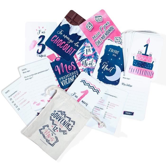 Lot De 50 Cartes Etapes Mixtes Souvenirs De La 1ere Annee De Bebe Cadeau De Naissance Pour Faire De Jolies Photos Et Ecrire Les Cdiscount Puericulture Eveil Bebe Lot De 50 Cartes Etapes Mixtes Souvenirs De La 1ere Annee De Bebe Cadeau De Naissance Pour Faire De Jolies Photos Et Ecrire Les Cdiscount Puericulture Eveil Bebe