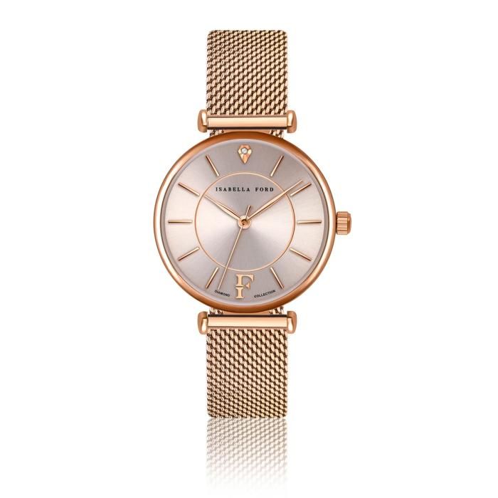 Montre mesh femme Isabella Ford Sophia - rose gold - 32 mm