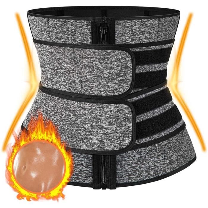Ceinture de Sudation Femme - Néoprène - Gris - Taille M - Fitness