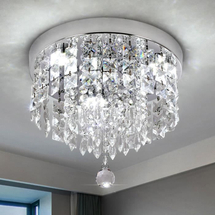 Moderne K9 luxe cristal plafonnier 6000k LED salon salle à manger lustre maison décoration luminaire