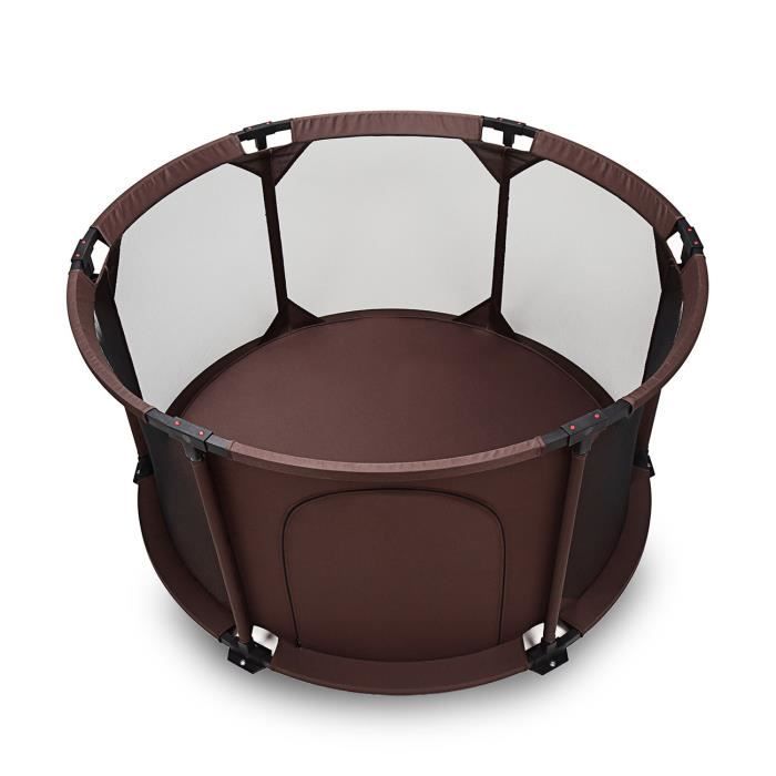 Rond Baby Vivo Parc B/éb/é Barri/ère S/écurit/é Portable Enfant Protection Porte Panel Espace Jeu Chambre Flexi Pliable en Gris
