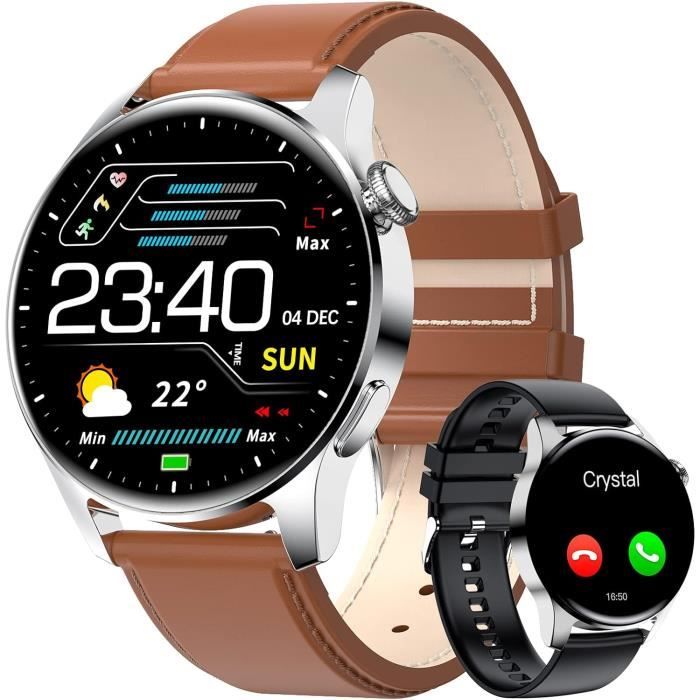 Montre Connectée Homme Sport - Appels Bluetooth, 150+ Modes, SPO2, Cardio, écran 1.41" HD