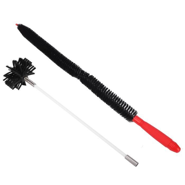 Kit Nettoyage évent Sécheuse - Brosse Flexible 76cm + Raccord Aspiration - Pour Machine à Laver, Frigo