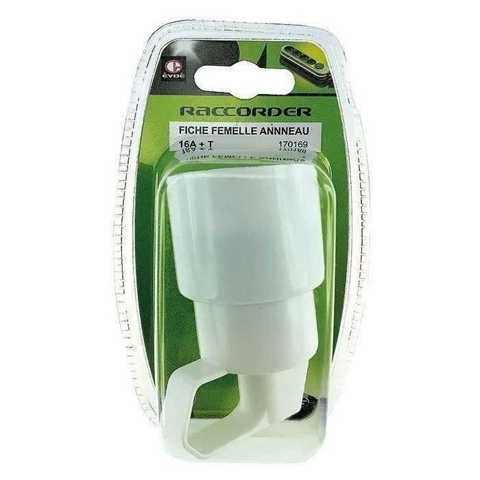Fiches femelle anneau 10/16A + T blanc