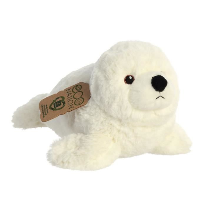 Peluche Phoque Blanc bebe 30 cm Aurora Econation Cdiscount Jeux Jouets