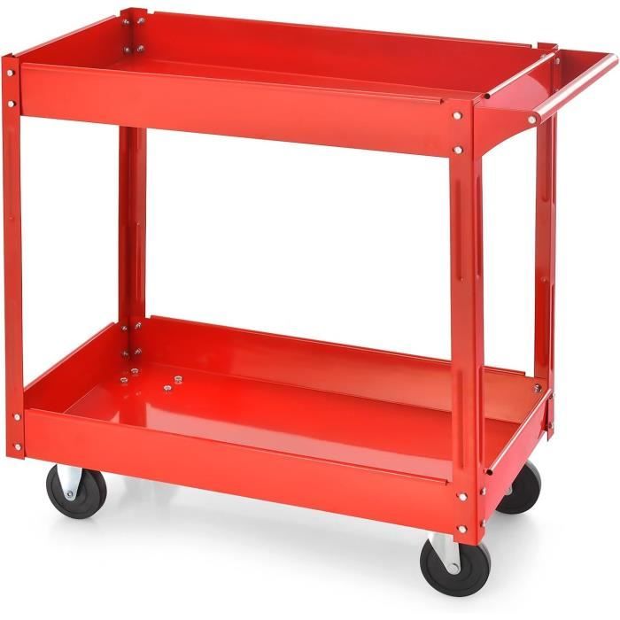 Chariot Roulant Pliable GYMAX 3 Niveaux - Rangement Atelier/Cuisine/Buanderie