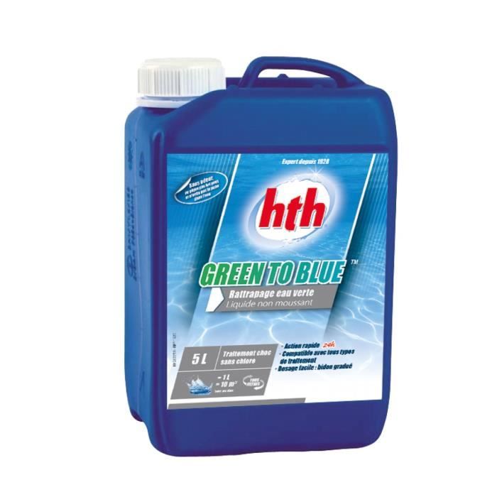 HTH GRreen to blue 5 Litres (rattrapage eau verte)