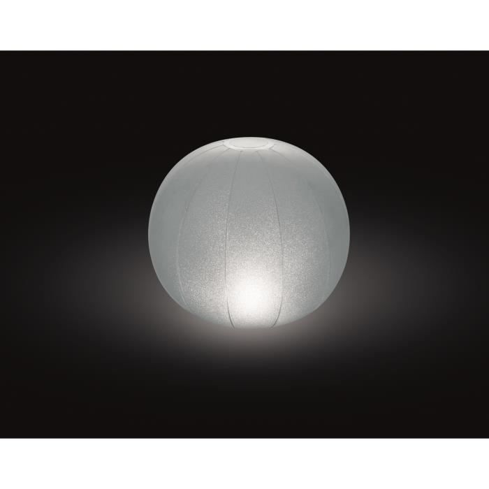 Lampe flottante Led boule INTEX - Blanc, turquoise, bleu et violet - Capteur tactile et basse tension
