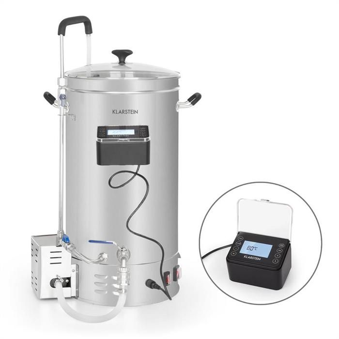 Klarstein Gärkeller Pro - Cuve à Fermentation 30L Pour Bière Artisanale - Inox 304 - Avec Thermomètre Et Robinet