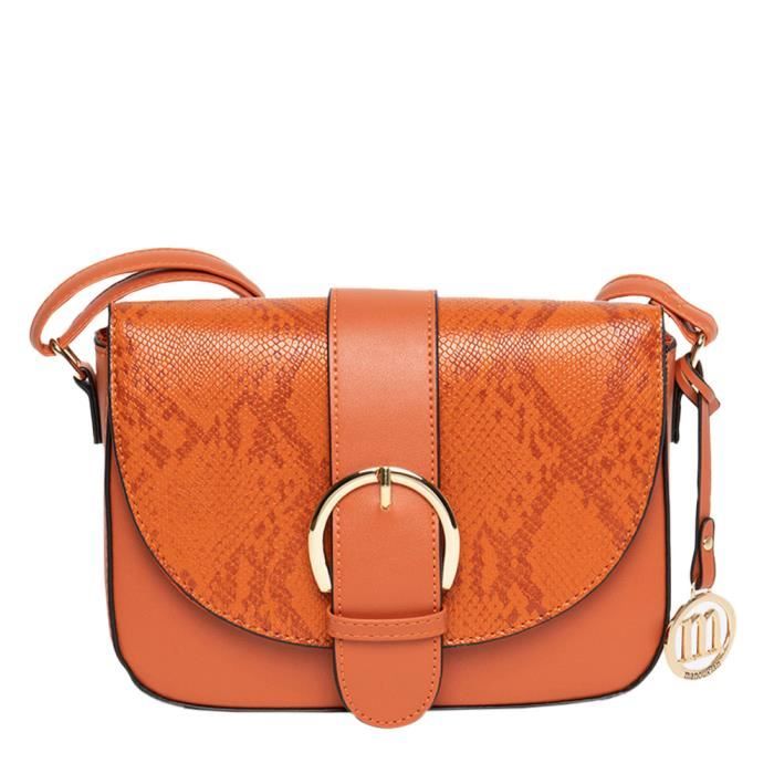 Sac bandoulière Orange Femme Manoukian Tilla