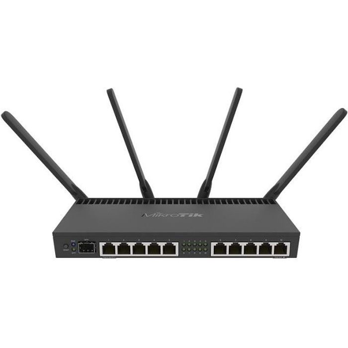 Mikrotik RB4011iGS+5HacQ2HnD-IN routeur sans fil Bi-bande (24 GHz / 5 GHz) Gigabit Ethernet Noir