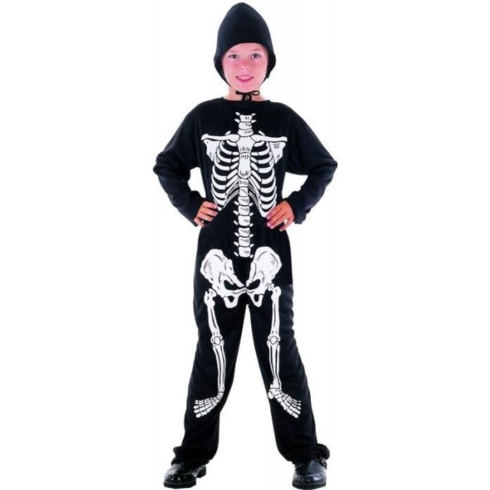 Adulte Grand Tête Costume Squelette Halloween Horror Fancy Dress Outfit