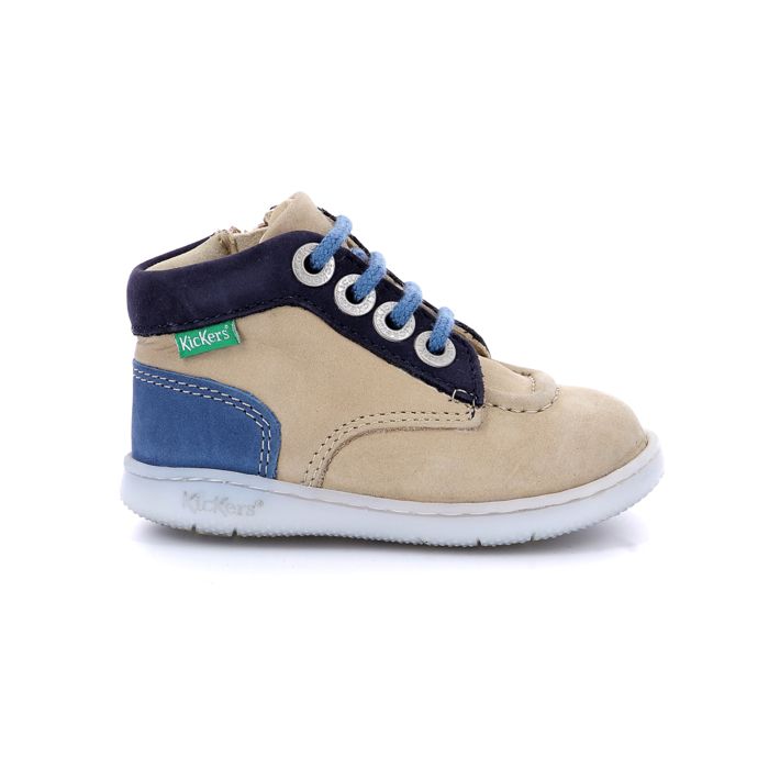 Bottillons Kickers Balabi - Cuir, Tige Cheville, Semelle Plate - Mixte