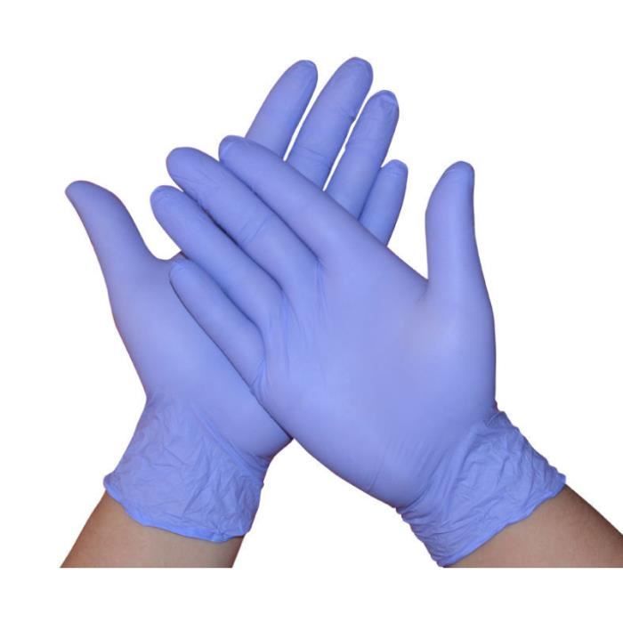 Gants Jetables Jetables sans Poudre Anti-Bact/érien Protection Contre Les /Épid/émies /Épaissies Gants de Protection Quotidiens Industriels Gants en PVC Transparent 100pcs