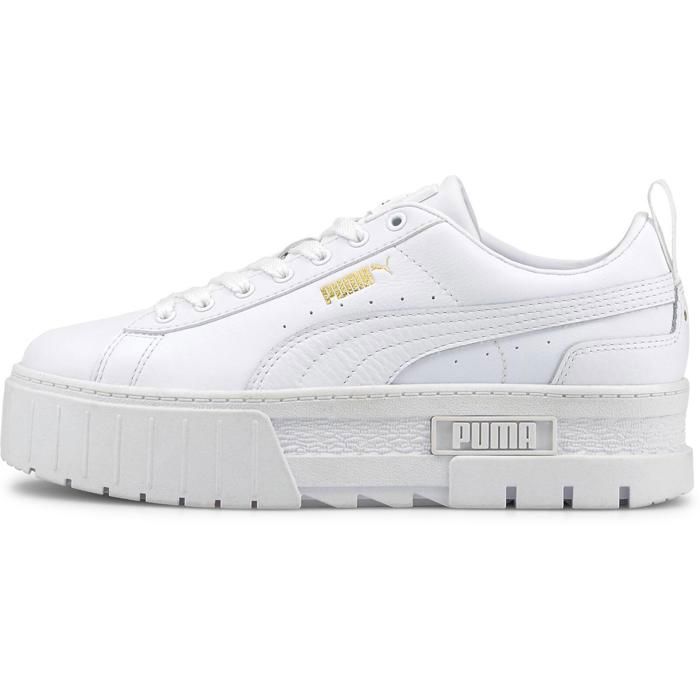 Puma Baskets En Cuir Blanc Pour Femmes