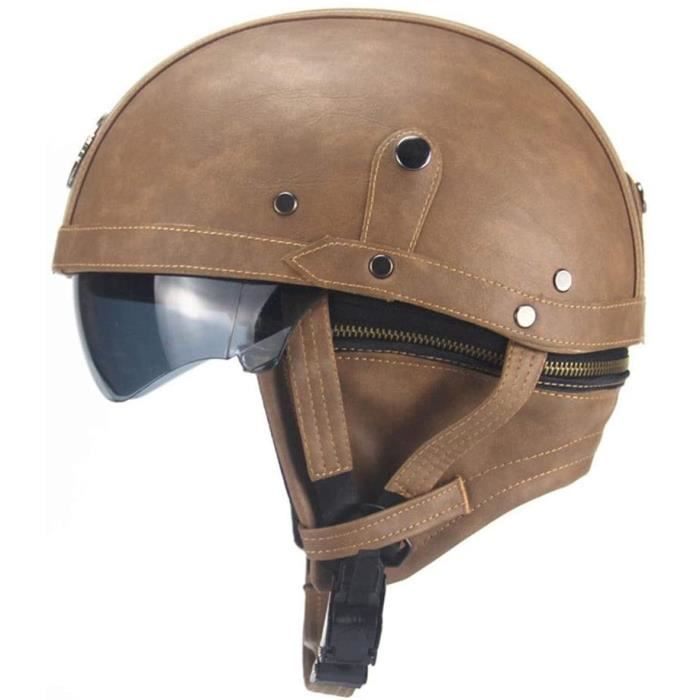 Casque Intégral Moto Rétro Personnalité – Style Locomotive, Certifié DOT, ABS, Unisexe, 1.6 Kg