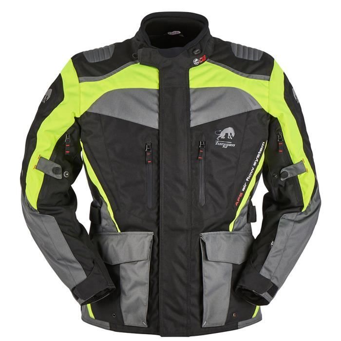 Veste moto Furygan Apalaches noir/jaune fluo 3XL Cdiscount Auto