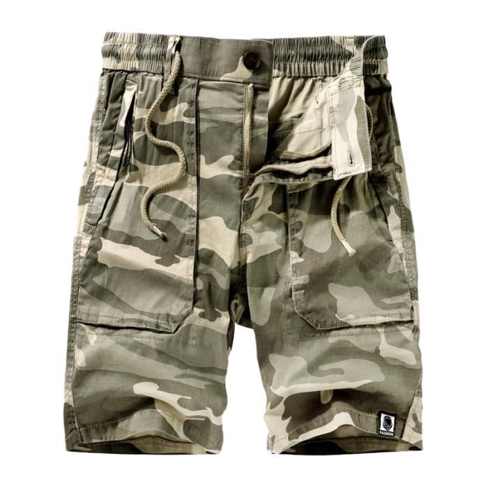 Short cargo à rayures Coton MSGM pour homme en coloris Vert Homme Vêtements Shorts Shorts fluides/cargo 