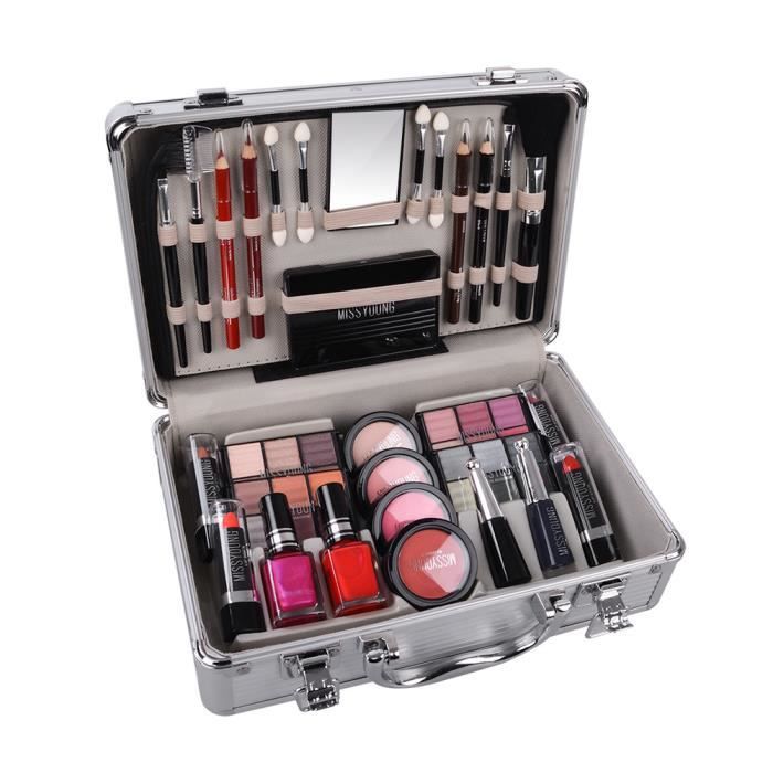 Mallette Maquillage pour Femme  kit 60 Pièces : Blush Fard à