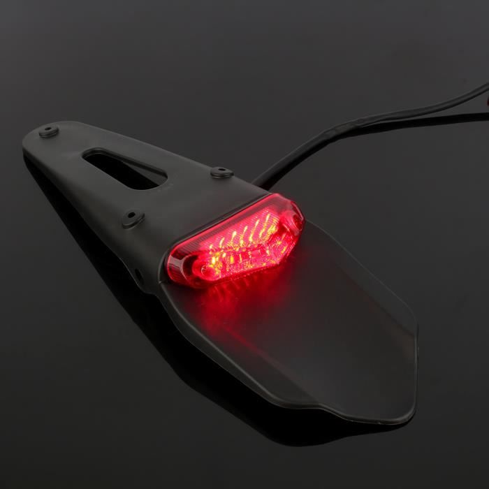 Feu Arrière LED Moto Universel Triangle - 12-15V - Étanche ABS - Rouge Pour ATV, Dirt Bike
