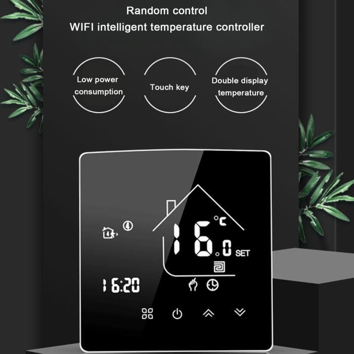 JIA Thermostat intelligent WiFi programmable 7 jours avec écran tactile
