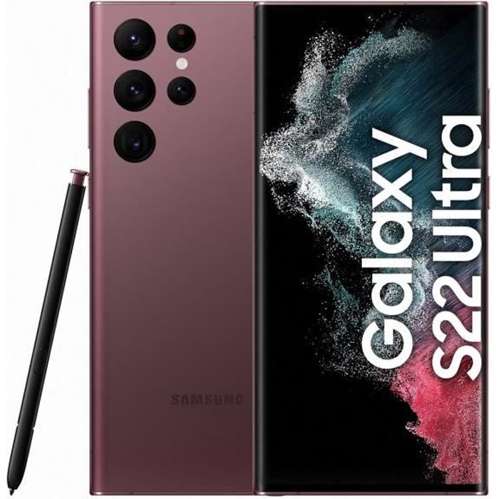 SAMSUNG Galaxy S22 Ultra 128Go 5G Rouge - Cdiscount Téléphonie