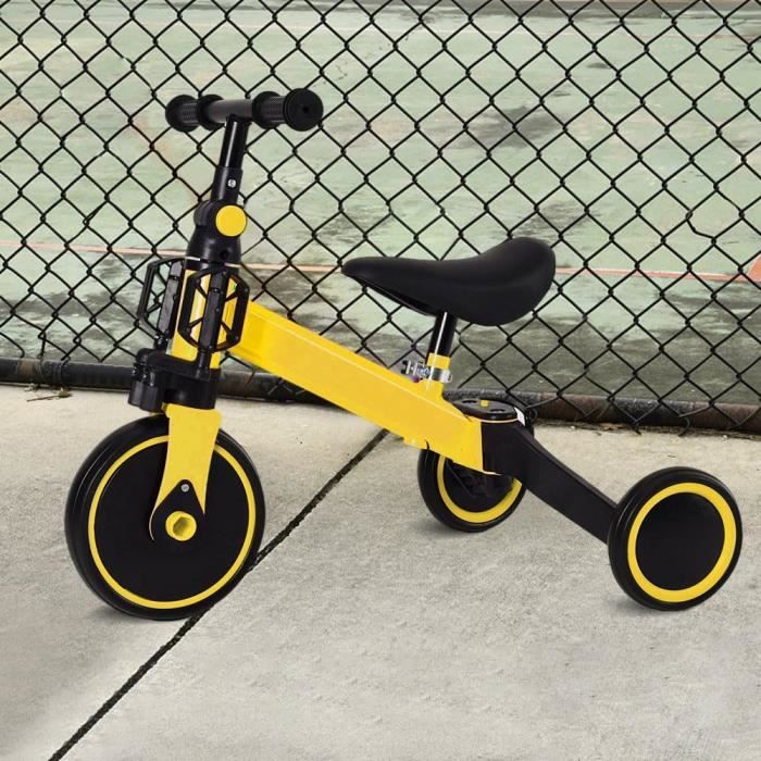 Tricycle Vélo Enfant, Tricycle Bébé Evolutif, Velo Enfants, Mini Draisienne, Siège Réversible, Repose-Pieds Pliable, Pédales [J650]
