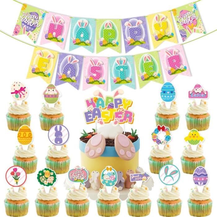 Décoration de Pâques - La petite poule dans son nid de Pâques