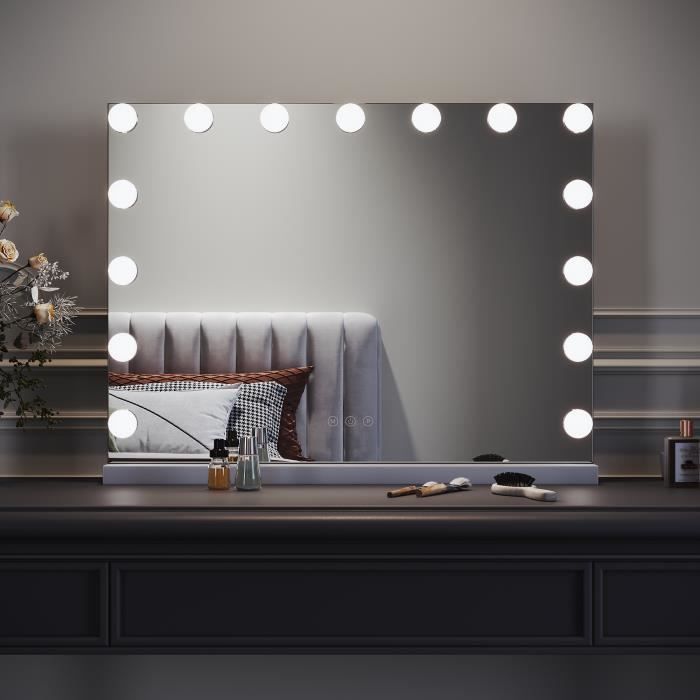 Miroir Miroir de Maquillage avec Ampoule Miroir Mural Miroir remplir la  lumière Salle de Bain Miroir Miroir de courtoisie Miroir Rond Interrupteur  Miroir 600mm Miroir de courtoisie : : Cuisine et Maison