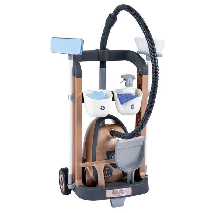 Smoby - Rowenta Chariot Ménage+ Aspirateur - Dès 3 ans - Fabriqué en France