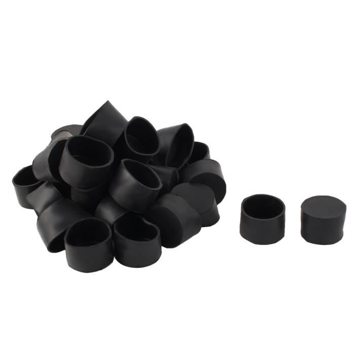 6 Bouchons Caoutchouc Noir Pour Pied De Chaise - Insert Tube 48mm - Uxcell