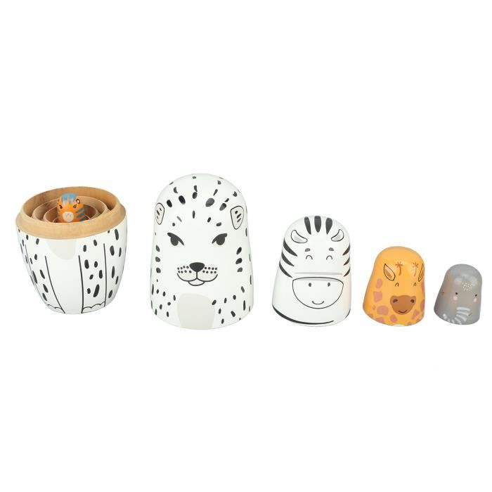Poupées Russes Emboîtables Grigorieva – Les Animaux – Lot 5 Pièces 19cm