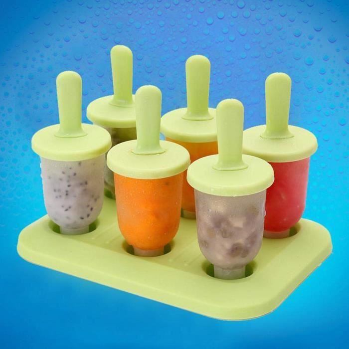 Moules A Glace Pour Bebe Lot De 6 Ustensiles Glace Fait Maison Bpa Gratuit Mini Popsicle Moule Avec Couvercles Et Bton Reutilisable Cdiscount Maison