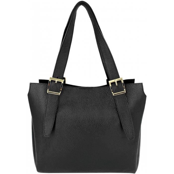 Sac main en cuir de Vachette Sylvain Lefebvre NOIR I6272