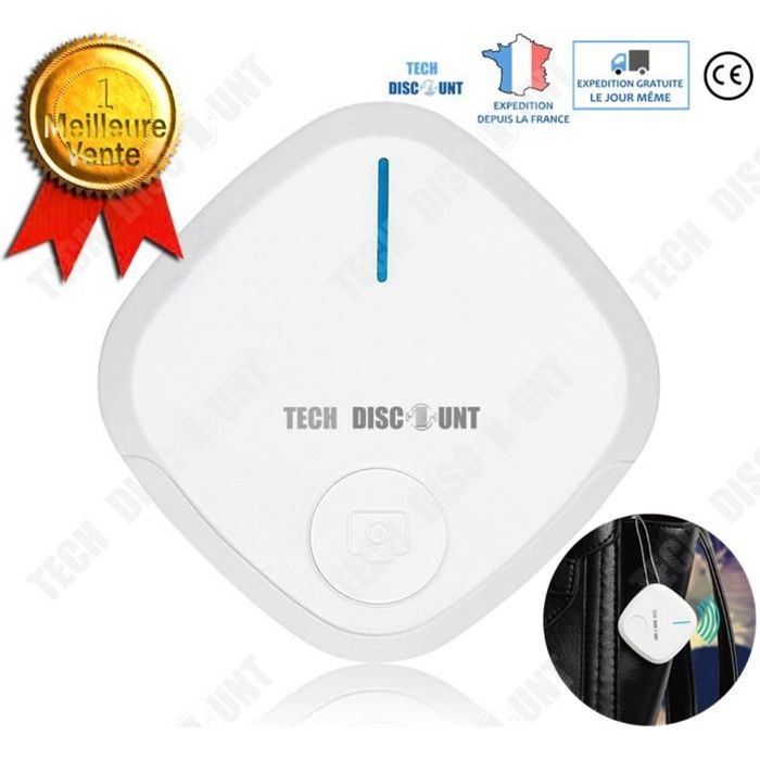 TD® Localisateur de clés d'objet téléphone sans fil siffleur gps voiture connecté intelligent recherche Bluetooth finder portefeuill