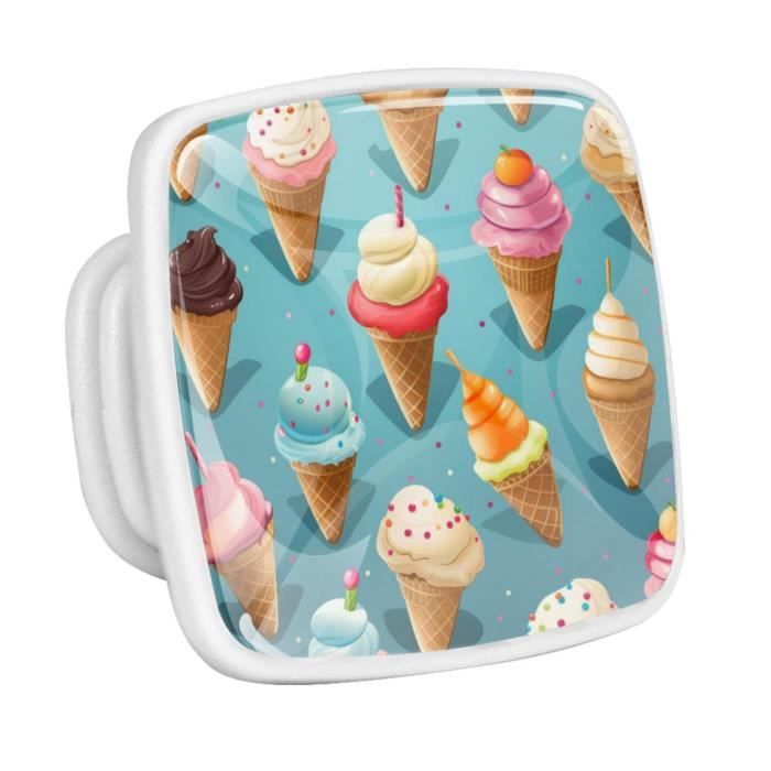 Porte-pintes de crème glacée, réutilisable, imprimé en 3D, cuillère confortable, poignée antigel, pour sorbet, yaourt, desserts glacés (noir