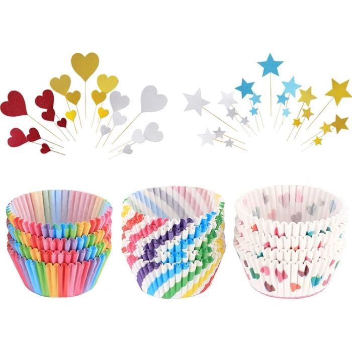 Lot De 200 Caissettes à Muffins En Papier Sulfurisé Pour