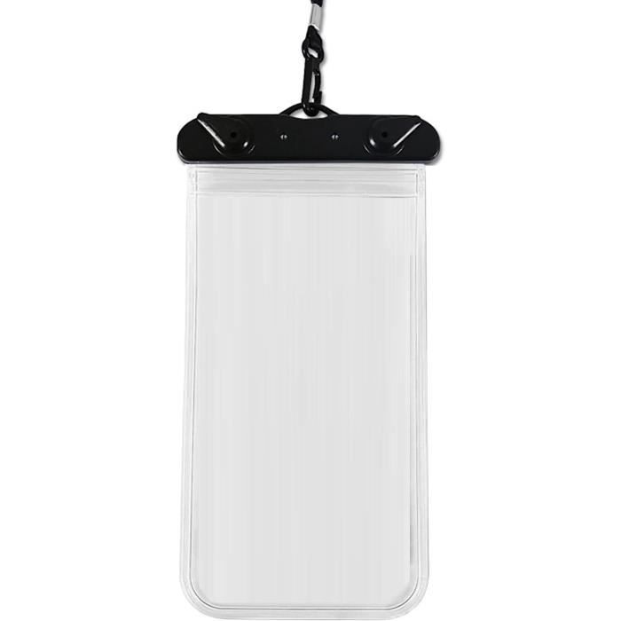Pochette Étanche Téléphone – Sac Transparent Tactile Avec Dragonne – Natation, Kayak, Pêche, Bateau, Plongée