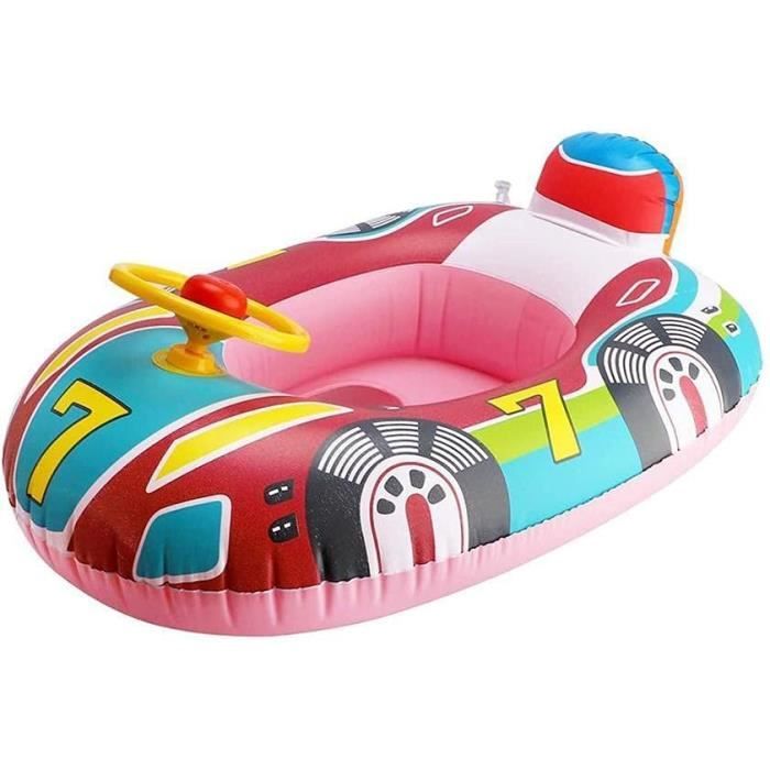 Bateau Gonflable De Patrouille Zonetech Pour Piscine - Flotteur Adulte/enfant, Capacité 400 Lbs, Bleu/rouge
