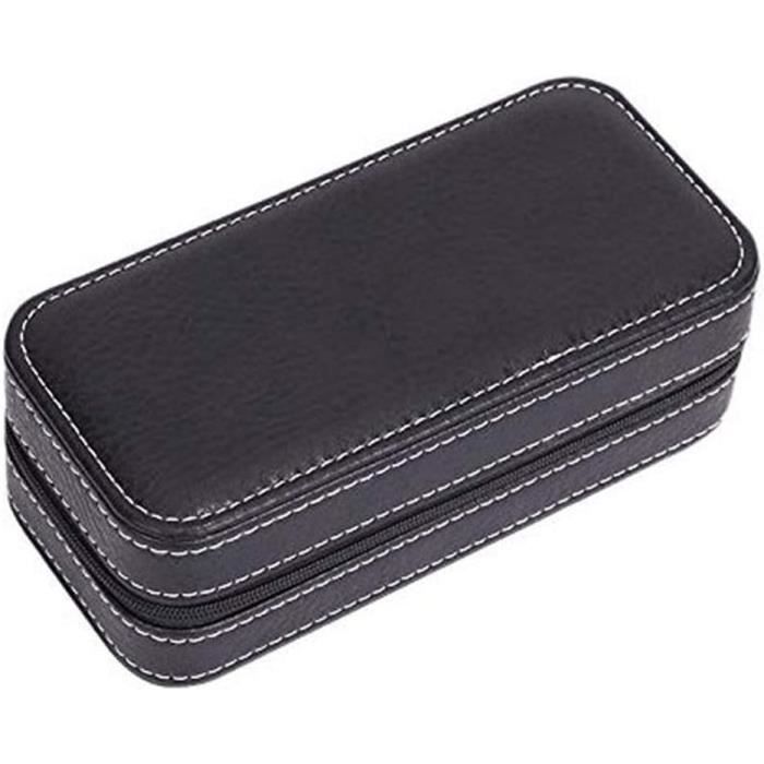 Boîte De Rangement Pour Bracelets Et Montres – Avec Rouleau Et Tiroir – Anti-poussière – Noir