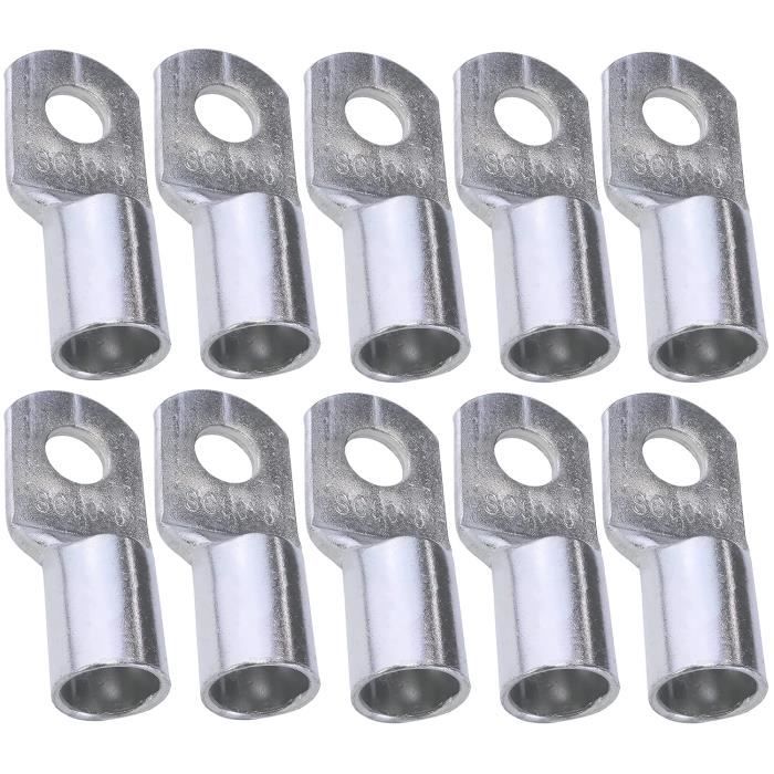 Cosses Tubulaires 6 Mm² M12 - Lot De 10, Cuivre Galvanisé, Sans Trou De Vision, Fabriqué En Allemagne - 9