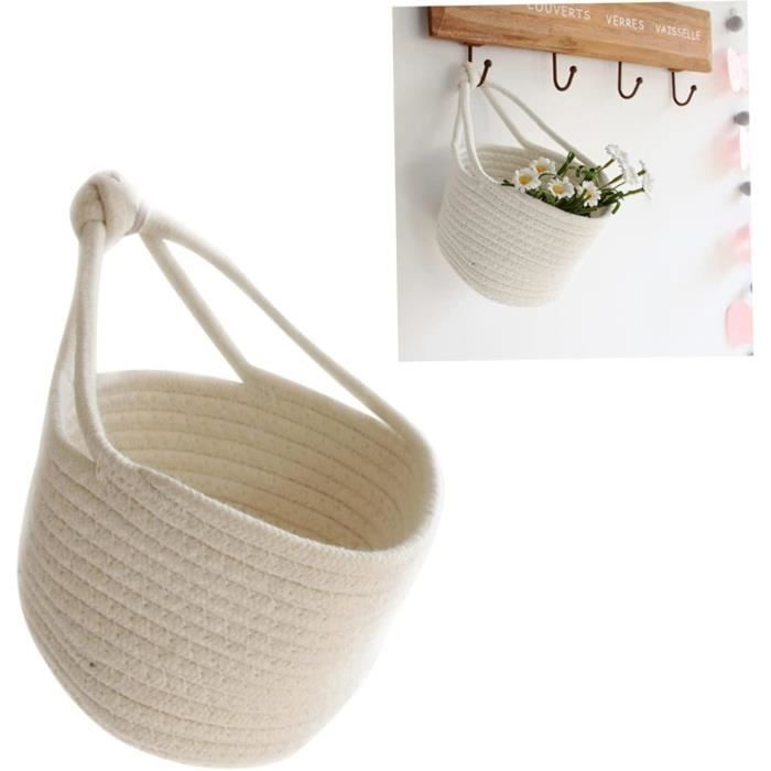 Focket Panier Osier, Bacs Rangement Osier Tressé Manuellement, Couvercle, Panier Multifonctionnel En Gazon Rectangulaire, Boîte D'Organisation Ménagère S CUYTxToloSgw-11 Naturel