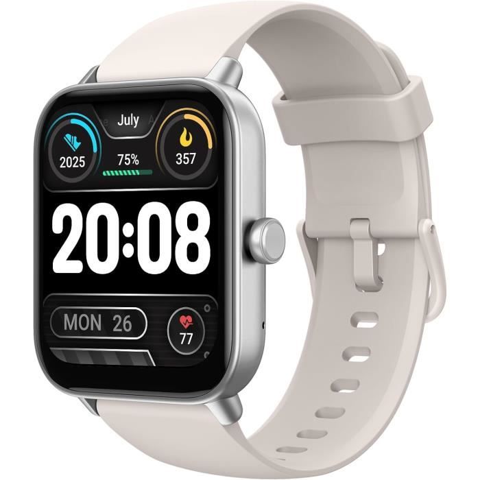 TOOBUR Montre Connectée Femme Avec Alexa Et Podometre, 1,83" Smartwatch Montre Sport Avec 100 Sports, Repondre Appel, Cardiofrequencemetre, Étanche IP68, Compatible Avec IOS Android Nylon