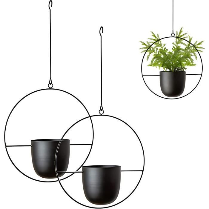 Suspension Plante Intérieure Shineloha Lot De 2 Pots De Fleurs à Suspendre Pour Pot De 15,2 Cm Crochet Pour Suspension Pot De Fleurs