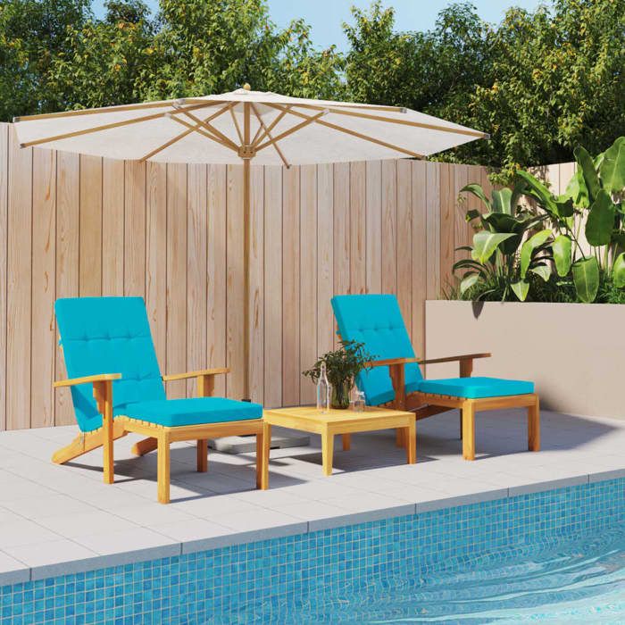 vidaXL Coussins de chaise longue lot de 2 tissu oxford 362005
